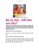 Bé sợ tắm - biết làm sao đây?