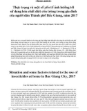 Thực trạng và một số yếu tố ảnh hưởng tới sử dụng hóa chất diệt côn trùng trong gia đình của người dân Thành phố Bắc Giang, năm 2017