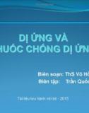 Bài giảng môn Dược lý - Bài: Dị ứng và thuốc chống dị ứng