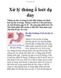 Xử lý thủng ổ loét dạ day