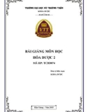 Bài giảng Hóa dược 2: Phần 1 - Trường ĐH Võ Trường Toản