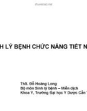 Bài giảng Sinh lý bệnh chức năng tiết niệu - ThS. Đỗ Hoàng Long