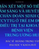 Nhận xét một số tiêu chí lâm sàng và huyết học chẩn đoán SDXH