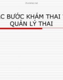 Bài giảng Các bước khám thai và quản lý thai