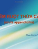 Bài giảng Viêm ruột thừa cấp - Phạm Huỳnh Tiến Đạt