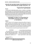 Nhận xét kết quả điều trị bảo tồn không mổ vỡ lách do chấn thương bụng kín tại Bệnh viện Quân y 103