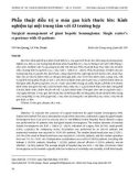 Phẫu thuật điều trị u máu gan kích thước lớn: Kinh nghiệm tại một trung tâm với 43 trường hợp
