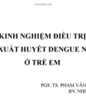 Bài giảng Kinh nghiệm điều trị sốt xuất huyết Dengue nặng ở trẻ em