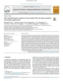 Tulsi mediated green synthesis of zinc doped CeO2 for super capacitor and display applications