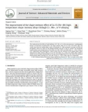 The improvement of the shape memory effect of Cu-13.5Ale4Ni hightemperature shape memory alloys through Cr-, Mo-, or V-alloying