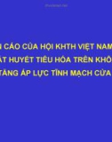 Khuyến cáo của hội KHTH Việt Nam về xử trí xuất huyết tiêu hóa trên không do tăng áp lực tĩnh mạch cửa