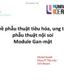 Bài giảng DIU về phẫu thuật tiêu hóa, ung thư và phẫu thuật nội soi - Module Gan - Mật