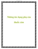 Những tác dụng phụ của thuốc cảm