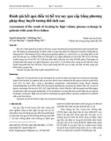 Đánh giá kết quả điều trị hỗ trợ suy gan cấp bằng phương pháp thay huyết tương thể tích cao