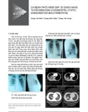 Ca bệnh phổi hiếm gặp: Dị dạng nang tuyến bẩm sinh (Congenital cystic adenomatoid malformation)