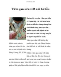 Viêm gan siêu vi B với bà bầu