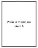 Phòng và trị viêm gan siêu vi B