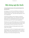 Hội chứng ngộ độc thuốc