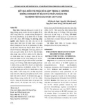 Kết quả điều trị phác đồ R-GDP trong u lympho không Hodgkin tế bào B tái phát kháng trị tại Bệnh viện K giai đoạn 2019-2023