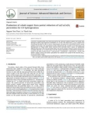 Production of cobalt-copper from partial reduction of La(Co,Cu)O3 perovskites for CO hydrogenation