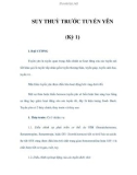 SUY THUỲ TRƯỚC TUYẾN YÊN (Kỳ 1)