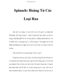 Spinach: Hoàng Tử Các Loại Rau