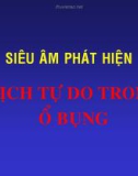 Bài giảng Siêu âm phát hiện dịch tự do trong ổ bụng