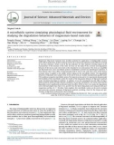 A microfluidic system simulating physiological fluid environment for studying the degradation behaviors of magnesium-based materials