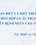 Bài thuyết trình Nhận biết và điều trị rối loạn hỗn hợp lo âu trầm cảm trên bệnh nhân cao tuổi