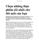 Chọn những thực phẩm tốt nhất cho đôi mắt của bạn