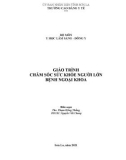 Giáo trình Chăm sóc sức khỏe người lớn bệnh ngoại khoa (Ngành: Hộ sinh - Cao đẳng) - Trường Cao đẳng Y tế Sơn La