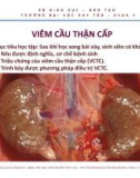 Bài giảng Viêm cầu thận cấp - ThS. BS Nguyễn Phúc Học