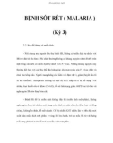 BỆNH SỐT RÉT ( MALARIA ) (Kỳ 3)