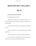 BỆNH SỐT RÉT ( MALARIA ) (Kỳ 4)