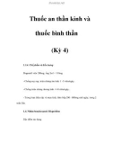 Thuốc an thần kinh và thuốc bình thần (Kỳ 4)