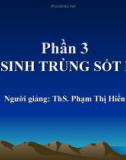 Bài giảng Ký sinh trùng sốt rét: Phần 3 - ThS. Phạm Thị Hiển