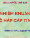 Bài giảng Sức khỏe trẻ em: Nhiễm khuẩn hô hấp cấp tính - BS.CKI. Nguyễn Văn Thịnh