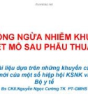 Bài giảng Phòng ngừa nhiễm khuẩn vết mổ sau phẫu thuật