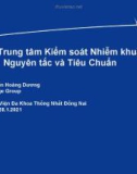 Bài giảng Thiết kế Trung tâm Kiểm soát Nhiễm khuẩn Nguyên tắc và Tiêu Chuẩn