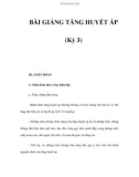 BÀI GIẢNG TĂNG HUYẾT ÁP (Kỳ 3)