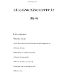 BÀI GIẢNG TĂNG HUYẾT ÁP (Kỳ 6)