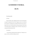 SANDIMMUN NEORAL (Kỳ 8)