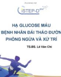 Bài giảng Hạ glucose máu ở bệnh nhân đái tháo đường, phòng ngừa và xử trí - TS.BS. Lê Văn Chi