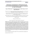 Fabrication of polyglutamic acid-based sensor for electrochemical determination of a phenicol antibiotic in water environment