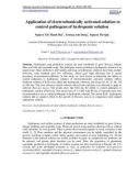 Application of electrochemically activated solution to control pathogens of hydroponic solution