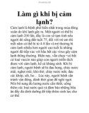 Làm gì khi bị cảm lạnh?