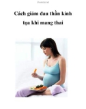 Cách giảm đau thần kinh tọa khi mang thai