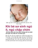 Khi bé sơ sinh ngủ ít, ngủ chập chờn