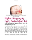 Nghe tiếng ngáy ngủ, đoán bệnh bé