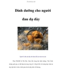 Dinh dưỡng cho người đau dạ dày